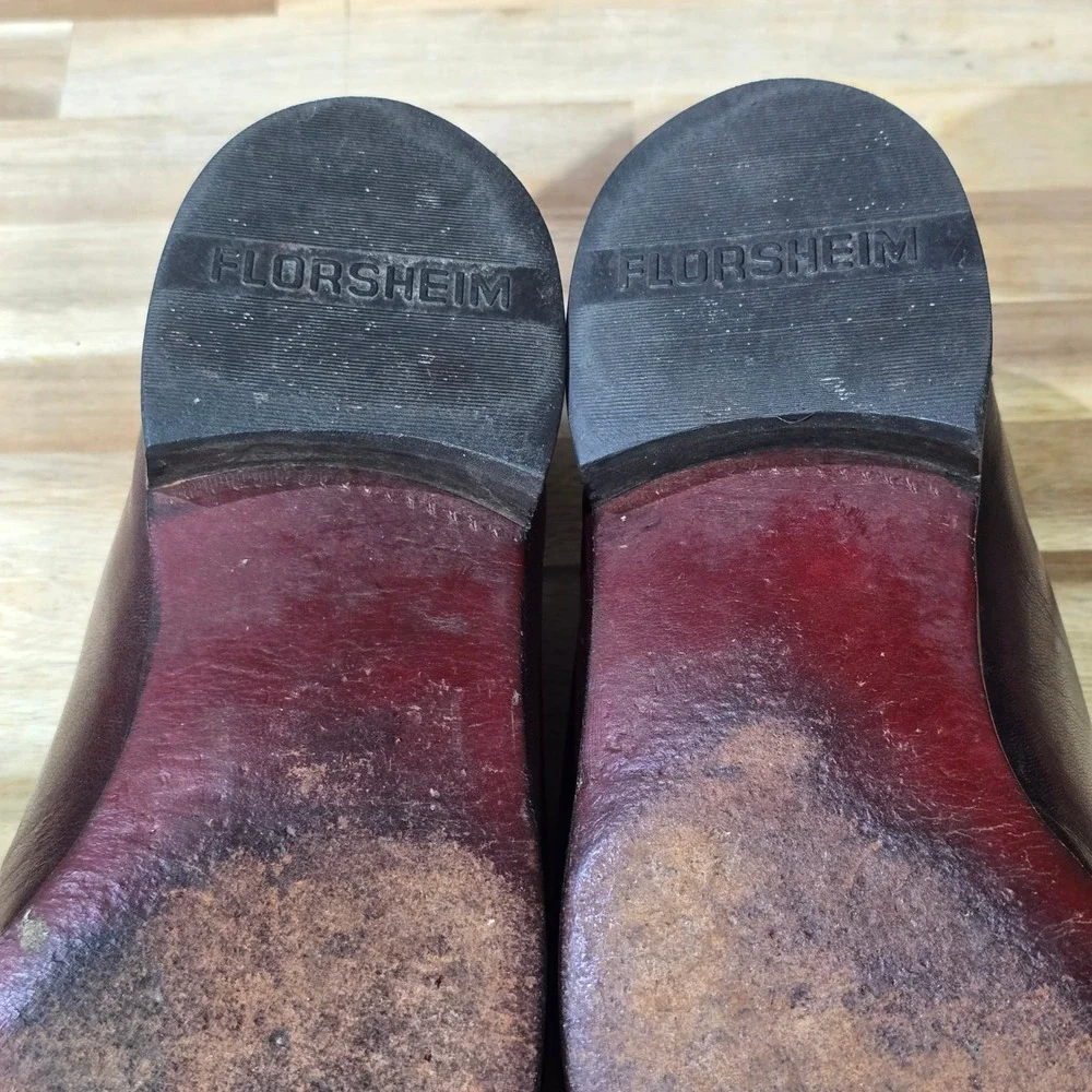Florsheim‎ Men's Tassel Loafers 10 D Burgundy Oxblood Leather Dress Shoe